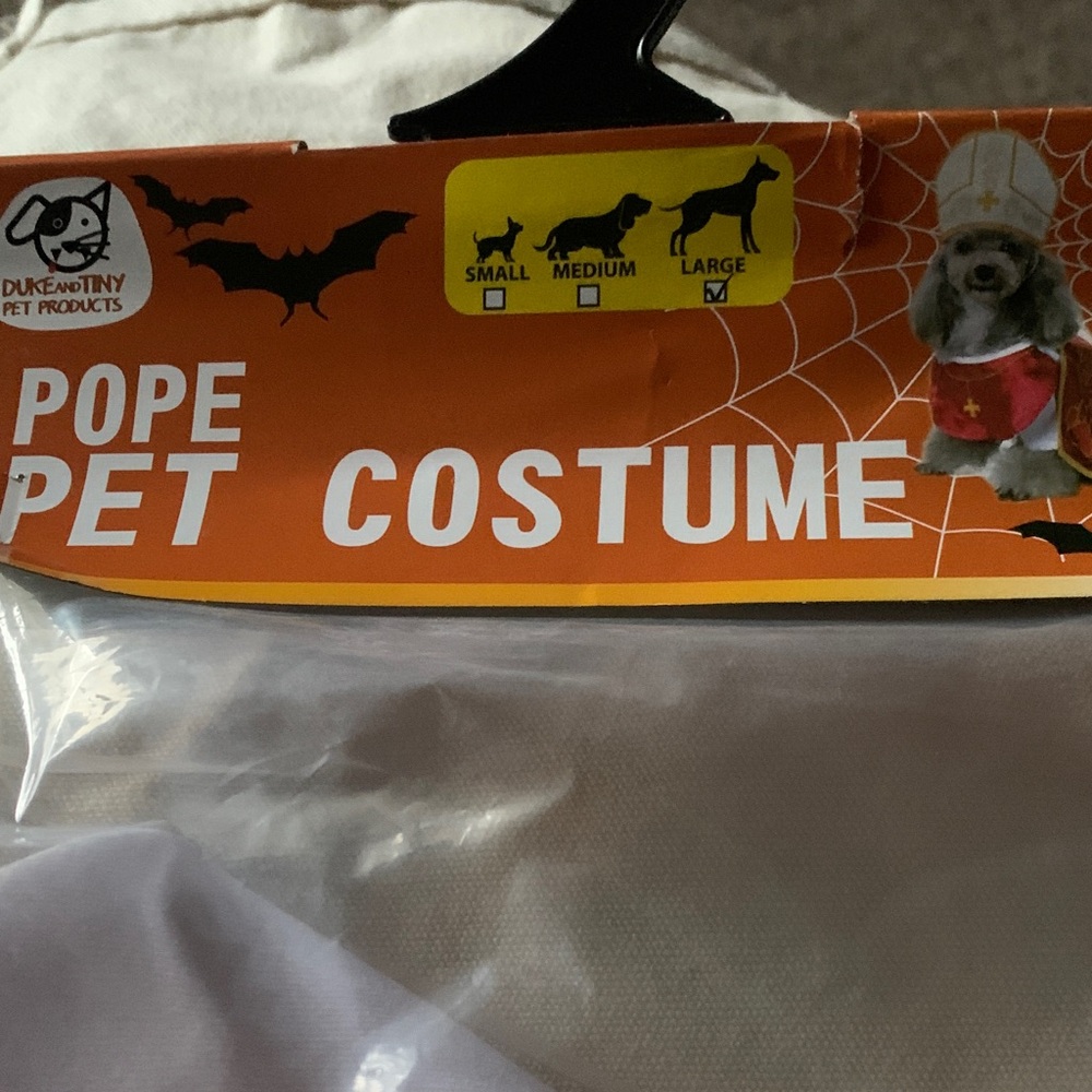 Pet Pope Costume - Red and White